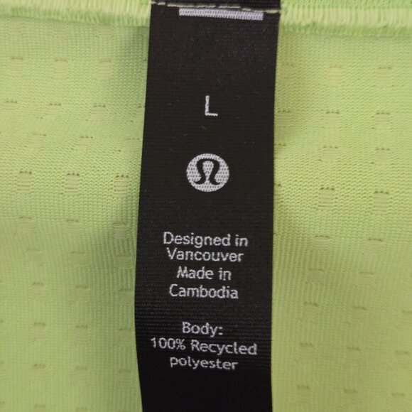 Lululemon NWT Fast And Free Short Sleeve Breathe Neo Green Running Shirt Size L - Picture 7 of 8